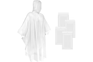 TORASO Rain Ponchos for Adults Disposable Drawstring Hood Rain Poncho Emergency Raincoats,Waterproof