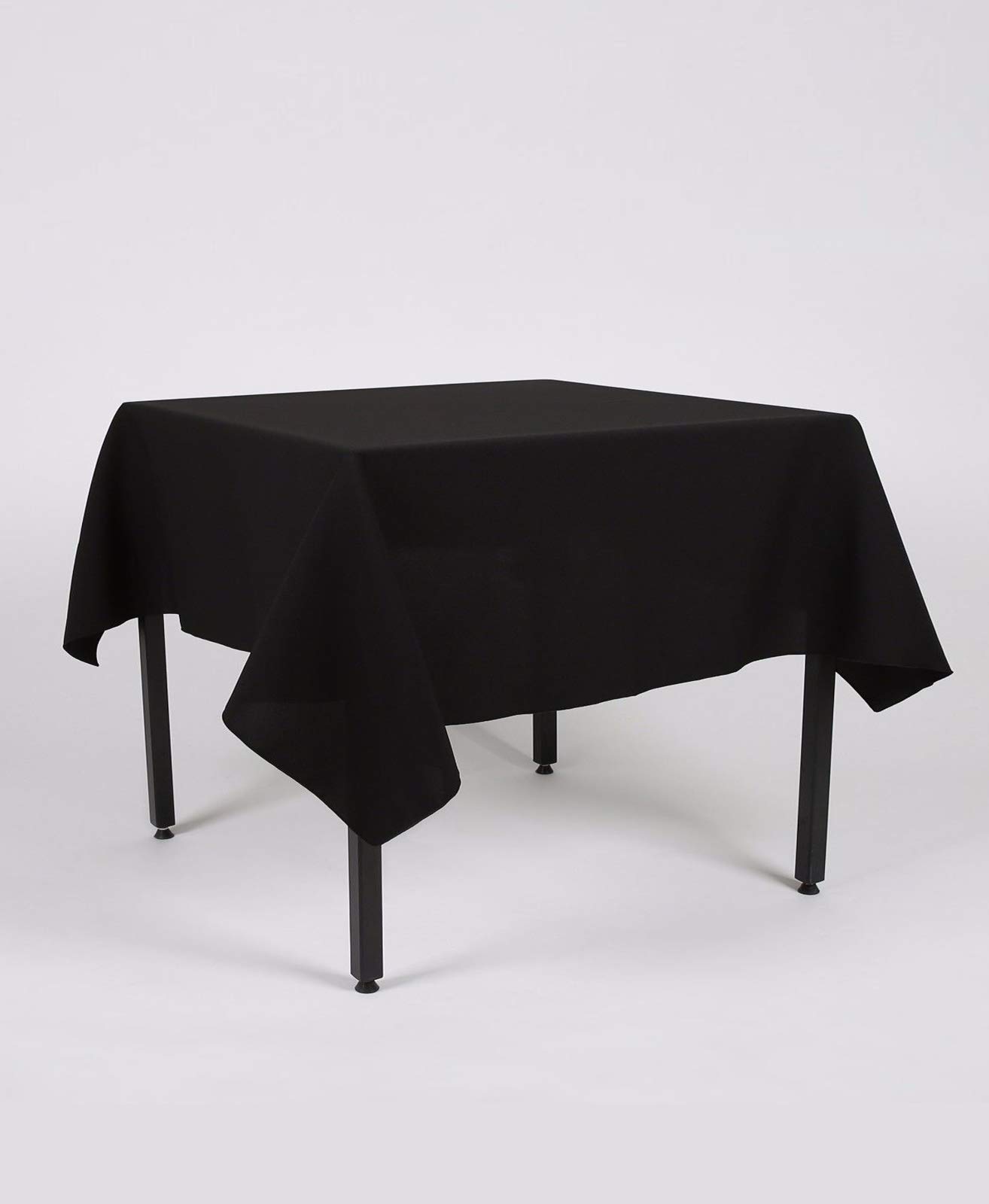 Hope Textiles Black 55" x 80" (139cm x 203cm) Rectangle Fabric TABLECLOTH/TABLE CLOTH (Polyester, not cotton)