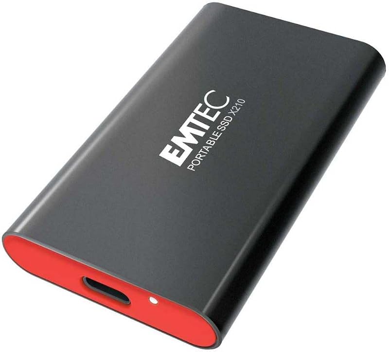 EMTEC X210 Elite 128GB USB-C 3.2 Gen2 External SSD - 3D NAND - Black