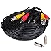 VideoSecu Security Camera 50ft BNC Audio Video Power Cable Pre-Made All-in-One Extension Wire Cord with BNC RCA Connectors for CCTV Surveillance Camera C14