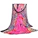 GERINLY Shawl Scarf Paisley Pattern Print Beach Wrap For Seaside Holiday (Rose)