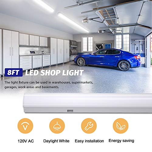 Tycholite 110W 8FT LED Shop Lights 8 Foot Linear Strip Light, 12000