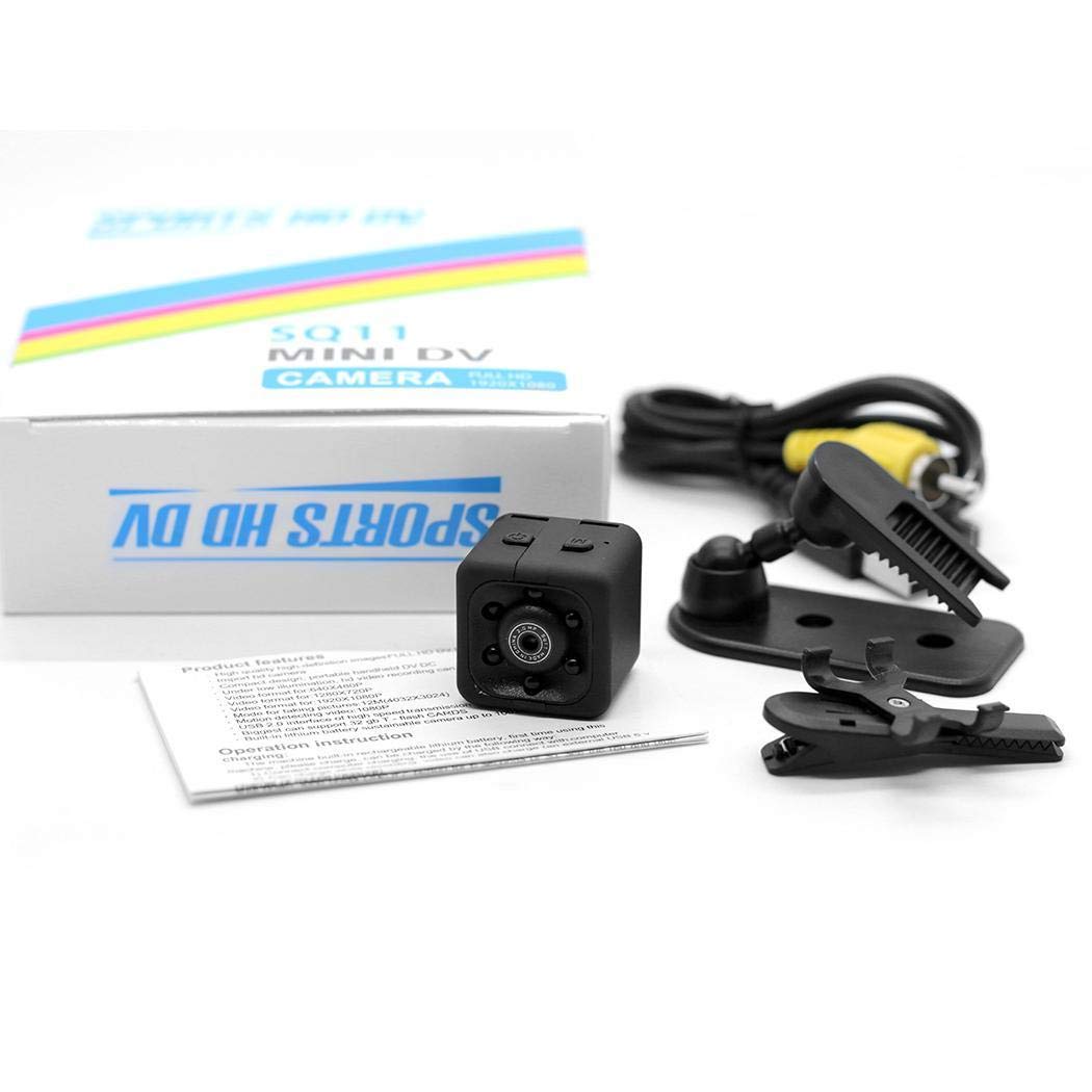 mekolen Mini SQ11 HD Camera - 1080P HD Pixel Outdoor Portable Sports Camera Spy Cameras DV Video Recorder Motion Detection Security Camera,Black