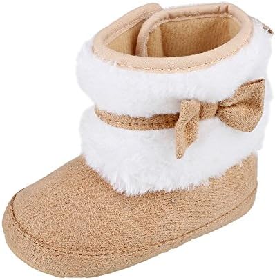 Ittar Baby Toddler 12-18 Months Warm Winter Prewalker Soft Crib Shoes Snow Boots Khaki