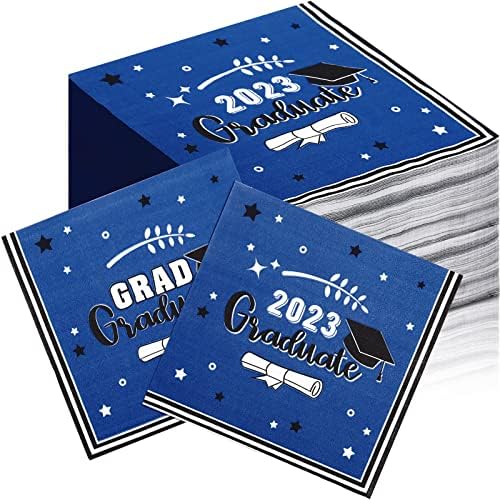 200 Pcs 2023 Graduated Paper Napkins 3 Ply Graduation Party Disposable