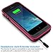 iPhone 5S Battery Case, iPhone 5 Battery Case - Maxboost Atomic S Portable Charger for iPhone 5/5S [MFI Certified] External Protective 2400mAh Battery Charging Juice Power Bank [Matte Black/Pink]