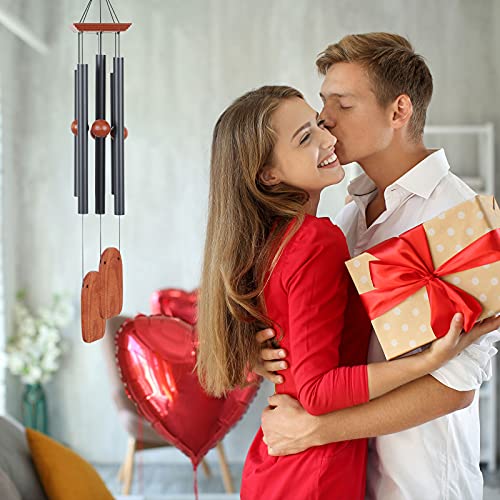 Saododku Wind Chimes, 36in Wind Chimes for Outside with Antirust Aluminum Alloy Tubes Tuned Soft Melody and Ash Wood, Deep Tone Wind Chimes Outdoor for Garden Décor