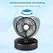 COMLIFE Oscillating Desk Fan, Rechargeable Battery Operated Fan Mini Personal Cooling Fan Powered USB 4400mAh Battery, 60 Degree Oscillation, Stepless Speed Regulation