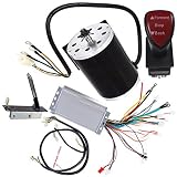 WPHMOTO High Speed 48V DC 1800W Brushless Electric Motor & Controller & Throttle Pedal & Wiring Harness & Forward Reverse Switch For e-Bike ATV Go Kart Moped Mini Bikes Motorized Bicycle