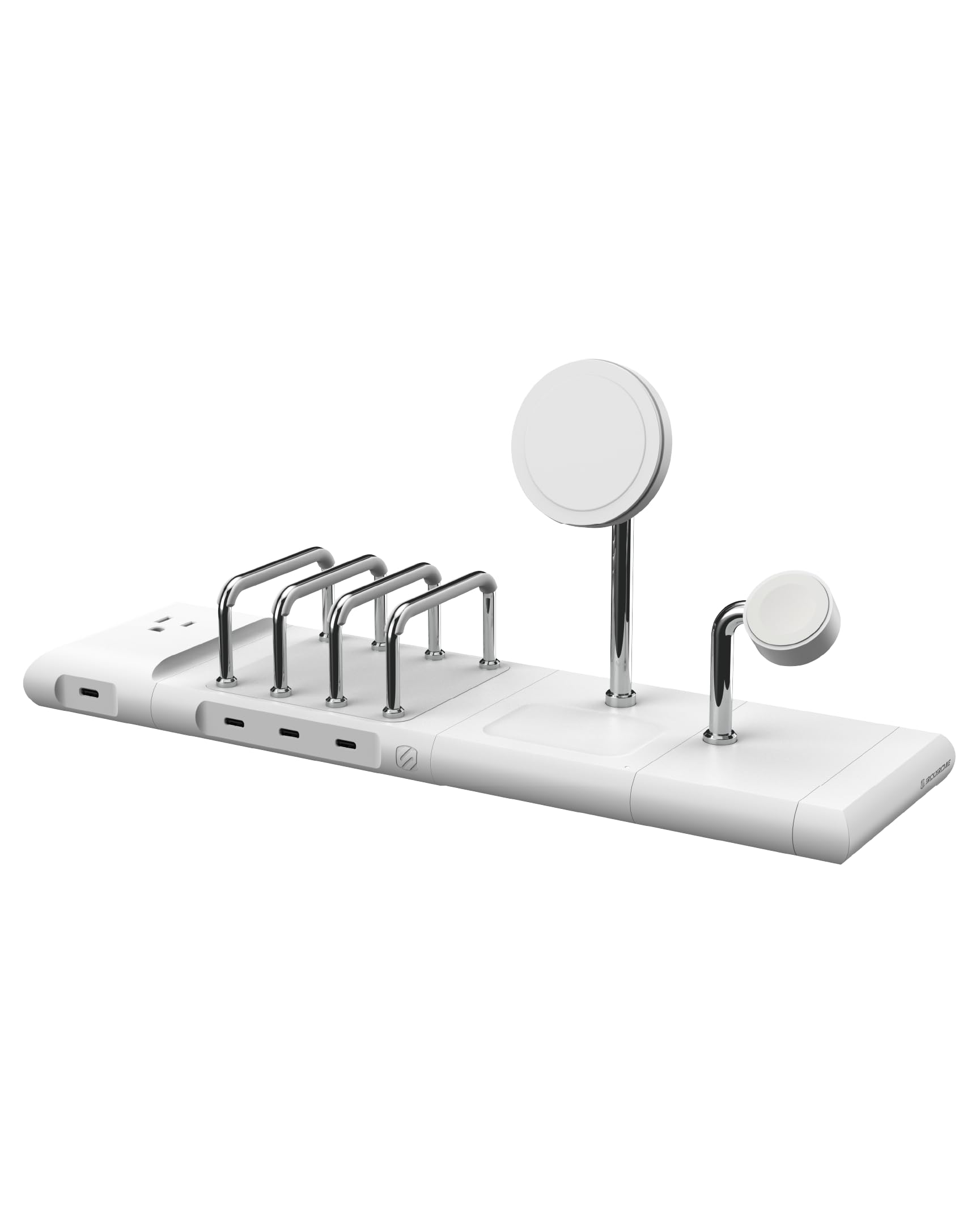 Photo 1 of Scosche BaseLynx 2.0 Pro Modular Charging Station: MagSafe Wireless Stand for iPhone, AirPods Charging Pad, Multi Device Phone Charger, Apple Watch Charger & Powered End Cap AC Outlet with USB-C Port