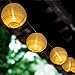 Lantern String Lights, DecorNova 10 Feet 15 LEDs Chinese Oriental Style Nylon Ball String Lights with Remote & UL Power Adapter for Christmas Fireplace Wedding Bedroom, Warm White