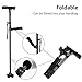 LED Folding Walking Stick, Folding LED Safety Walking Stick Magic Cane 4 Head Pivoting Trusty Base Black for Fathers Mothers Giftsthumb 1
