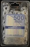500 Pack Rubber Bands - Snag Free (Clear)