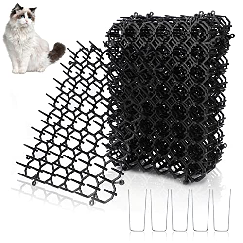 Cat Scat Mat with Spikes Laelr 12 Pcs Cat Defender Spikes Outdoor Scat