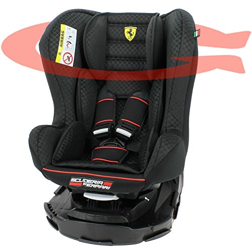 Mycarsit Auto Kindersitz 360 Mit Ferrari Logo Gruppe 0 1 Von 0 Bis 18 Kg Schwarz Amazon De Baby