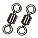 Rolling Barrel Fishing Swivel Black Nickle Fishing Hook Line Connector Fishing Tackle Accessories 30LB to 335LB 50-100pcs