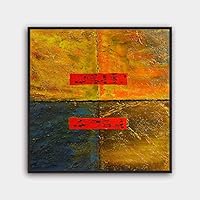 Framed Canvas Wall Art Abstract Canvas Prints Home Artwork Decoration for Living Room,Bedroom - 16x16 inches