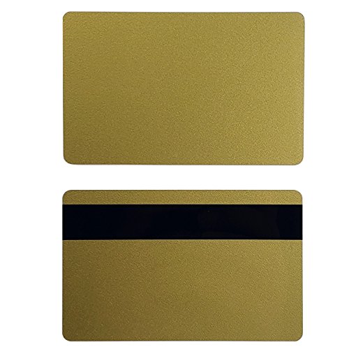Pack of 100 Premium Graphic Quality Gold PVC w/HiCo 3 Track Cards CR80 30 Mil Standard Credit Card Size by My ID City