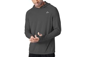 Willit Men's Sun Shirts UPF 50+ Protection Hoodie Rash Guard Shirt SPF UV Shirt Long Sleeve Fishing Outdoor Lightweight