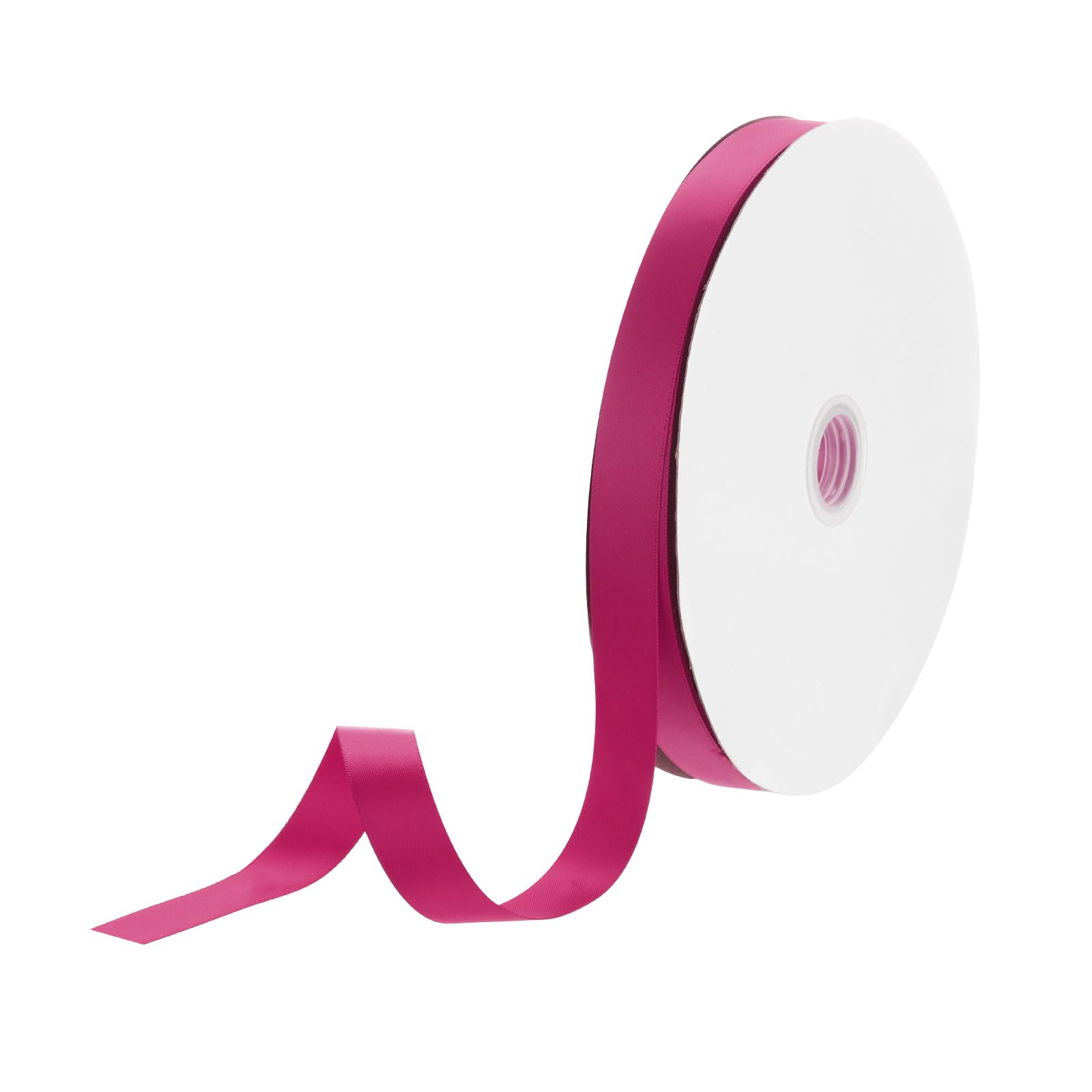 DMiotech 15mm Satin Ribbon 91m/300ft Thin Double Face Fabric Grosgrain Ribbon for Gift Wrapping Floral Hair Flower Bouquet, Rose Red