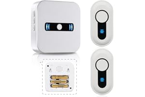 DAYTECH Wireless Doorbell Battery Operated Door Bell 800 Feet Portable Door Bells with Waterproof Doorbell Button for Home/Ga