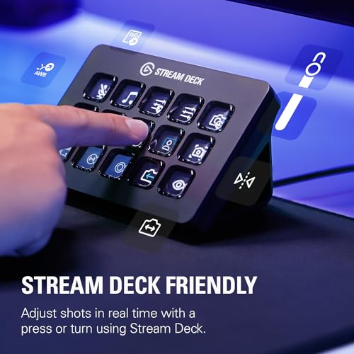 Elgato Facecam MK.2 – Premium Full HD Webcam for Streaming, Gaming, Video Calls, Recording, HDR Enabled, Sony Sensor, PTZ Control – works with OBS, Zoom, Teams, and more, for PC/Mac