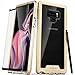 Zizo ION Series Compatible with Samsung Galaxy Note 9 Case Military Grade Drop Tested with Tempered Glass Screen Protector Gold Clear