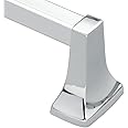 Moen Contemporary Chrome 24-Inch Bathroom Towel Bar, Wall Mounted Towel Hanger, 2224