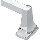 Moen Contemporary Chrome 24-Inch Bathroom Towel Bar, Wall Mounted Towel Hanger, 2224