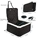 TOPBRY Car Front Seat Covers for Dogs, Deluxe 2 in 1 Scratchproof Thickened Foldable Car Protector Kennel with Safety Belt, 900D, for Cars Trucks SUVs