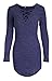 DREAGAL Women's Plunge Neck Lattice Lace Up Bodycon Mini Dress Blue Small