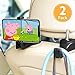 ASANMU Car Headrest Hooks, Vehicle Universal car Back Seat Headrest Hook Hanger with Cellphone Holder for Hanging Bag, Purse, Grocery Headrest Hooks for Car,Car Hooks (Black - 2 Pack)