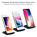 PLESON Fast Wireless Charger, Qi Certified 10W Fast Wireless Charging Pad Stand for Samsung Galaxy S9/S9+ Note 9/8 S8/S8+ S7 Edge, Standard Charge for iPhone XS MAX/XR/XS/X/8/8 Plus-No AC Adapter