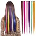 HeiHy 10 Pcs Coloured Wig Clip Hair Extensions Party Long Wig Hairpiece Hair Accessories Straightthumb 4