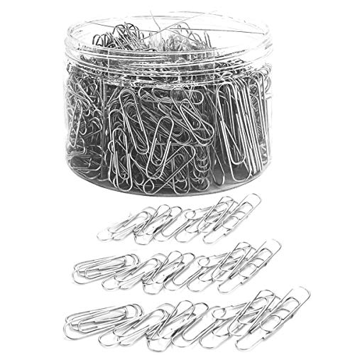 Youyuan Paper Clips, 650 Pieces Assorted Sizes Silver Paperclips, Small, Medium and Jumbo (28mm, 33mm, 50 mm), for Office School Clips and Personal Document Organizing (Certified Refurbished)