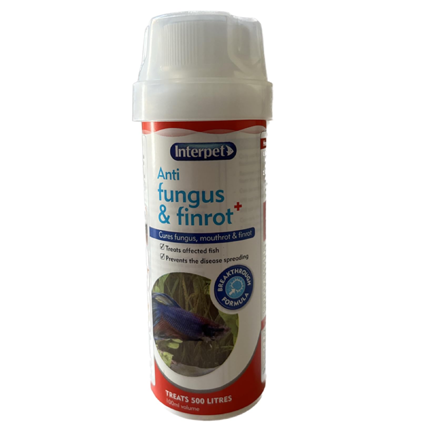 Interpet Anti Fungus and Finrot Aquarium Fish Treatment, 100 ml, clear