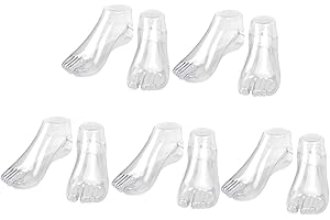 Hohopeti 5 pairs Thong Supports Acrylic Foot Showcase Models Shaper Stand Cm Shoe Holders Display Rings Model