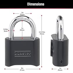 Master Lock Black Combination Padlock, Set Your Own