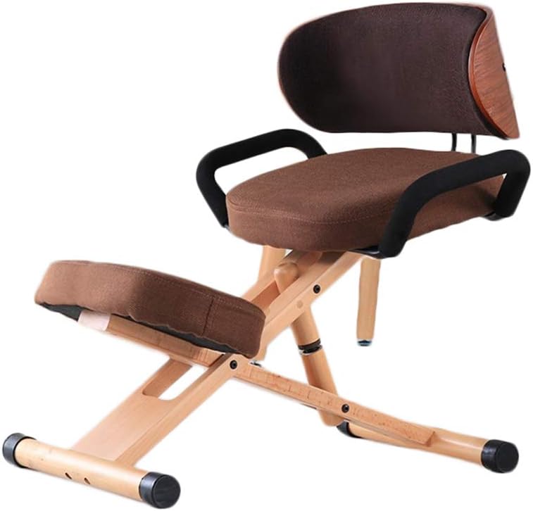 LIKUGD Ergonomic Kneeling Chair Posture Work Desk Stool for