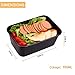Meal Prep Container 1 Compartment Bento Boxes 20 Pack 32oz with Lids Microwave & Dishwasher & Freezer Safe Food Container Chinese Take Out Containers