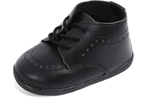 AGJ Baby Boys Girls Oxford Dress Shoes Infant Toddler PU Leather Soft Sole Wedding Walking Non-Slip Shoe