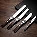 Cozysmart Angled Icing Spatula - Offset Cake Spatula Set with Wooden Handle, 4-Inch, 6-Inch, 8-Inch, 10-Inch, Professional Stainless Steel Cake Decorating Tools +Cake Stripping Tool