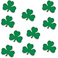 Beistle Green Shamrock Cutouts 10 Piece St Patrick's Day Decorations, Wall Silhouettes