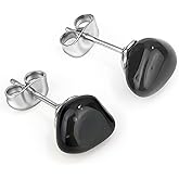 Turquoise Earrings, Natural Raw Turquoise Stud Earring with Stainless Steel Post, Handmade Turquoise Jewelry for Women Fashion Accessories