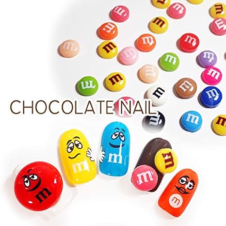 チョコレート ネイルパーツ 10個 マーブルチョコ M M字 Amazon