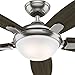 Hunter Fan 54' Contemporary Ceiling Fan with LED Light & Remote Control, Brushed Nickel Finish (Renewed)