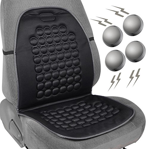Magnetic Bubble Seat Cushion - Massage Therapy - 1pc Padded Cover (Black)