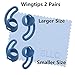 BLLQ Replacement Accessory Pack for Beats X/Beats Tour/Urbeats Headphones,Soft Ear Fins Wing Tips Ear Hooks 2 Pairs & Buds Tips 4 Size 4Pairs, Wingtips & Eartips Set for BeatsX Blue,bxwethumb 1