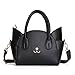OB OURBAG Women Top Handle Shoulder Bag, Cute Cat Crossbody Bag for Ladies, Small Handbag Purses for Dating Daily Outgoing, Black