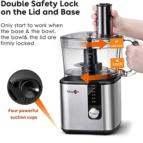 [2021] Food Processor MAGICCOS 7in1 Multifunctional 8 Cup Food